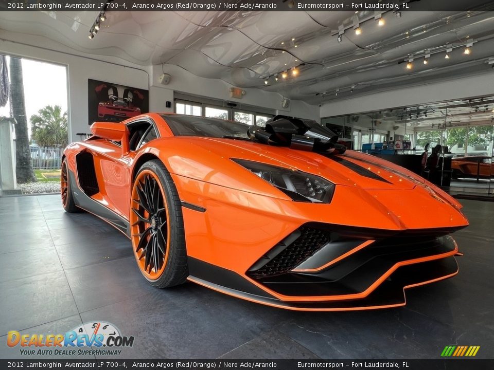 2012 Lamborghini Aventador LP 700-4 Arancio Argos (Red/Orange) / Nero Ade/Arancio Photo #1