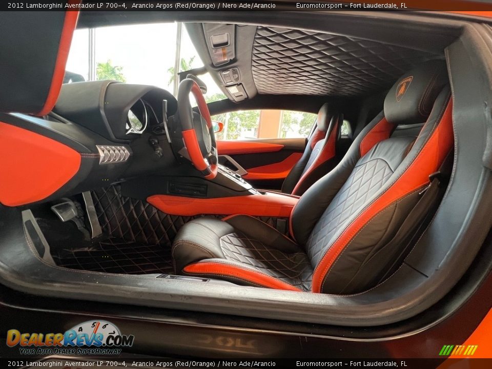 2012 Lamborghini Aventador LP 700-4 Arancio Argos (Red/Orange) / Nero Ade/Arancio Photo #6