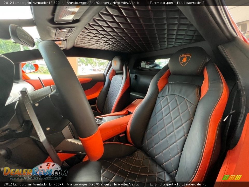 2012 Lamborghini Aventador LP 700-4 Arancio Argos (Red/Orange) / Nero Ade/Arancio Photo #7