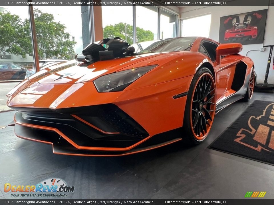 2012 Lamborghini Aventador LP 700-4 Arancio Argos (Red/Orange) / Nero Ade/Arancio Photo #10