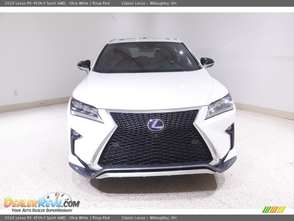 2016 Lexus RX 450h F Sport AWD Ultra White / Rioja Red Photo #2