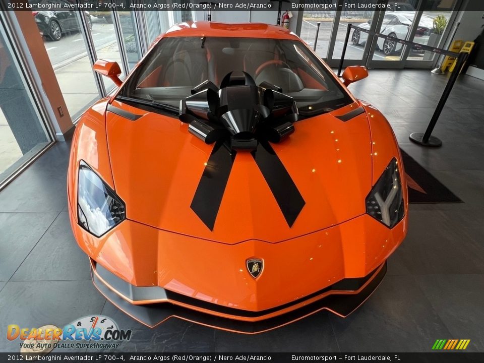 2012 Lamborghini Aventador LP 700-4 Arancio Argos (Red/Orange) / Nero Ade/Arancio Photo #12