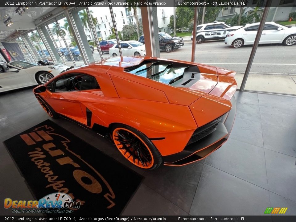 2012 Lamborghini Aventador LP 700-4 Arancio Argos (Red/Orange) / Nero Ade/Arancio Photo #13