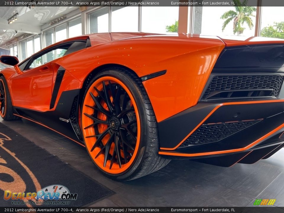 2012 Lamborghini Aventador LP 700-4 Arancio Argos (Red/Orange) / Nero Ade/Arancio Photo #16