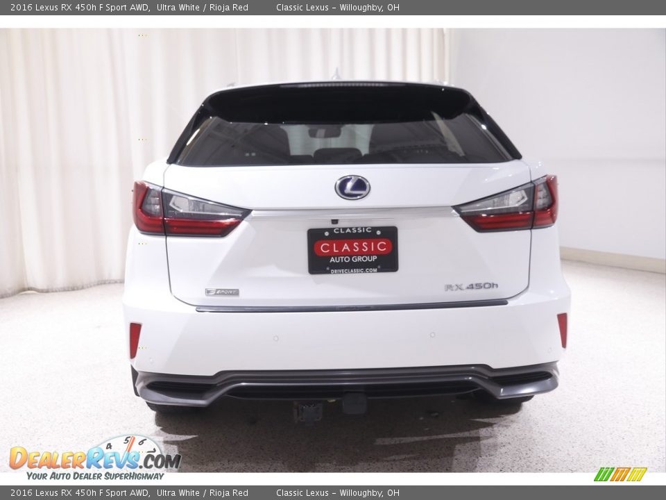 2016 Lexus RX 450h F Sport AWD Ultra White / Rioja Red Photo #22