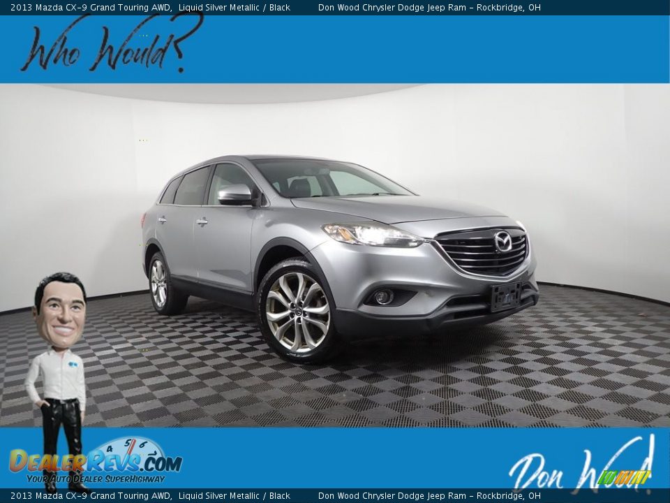 2013 Mazda CX-9 Grand Touring AWD Liquid Silver Metallic / Black Photo #1