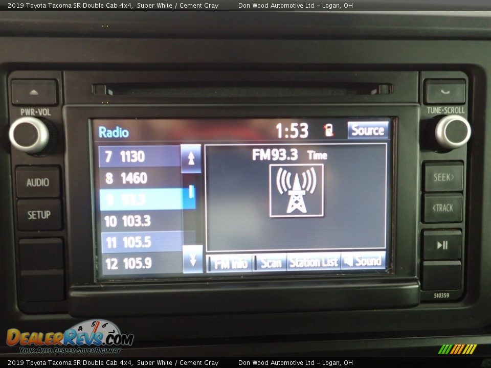 2019 Toyota Tacoma SR Double Cab 4x4 Super White / Cement Gray Photo #2