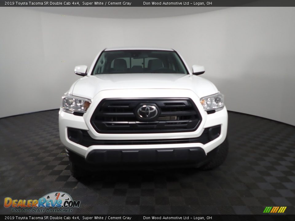 2019 Toyota Tacoma SR Double Cab 4x4 Super White / Cement Gray Photo #4