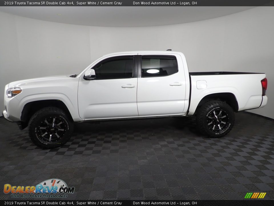 2019 Toyota Tacoma SR Double Cab 4x4 Super White / Cement Gray Photo #6