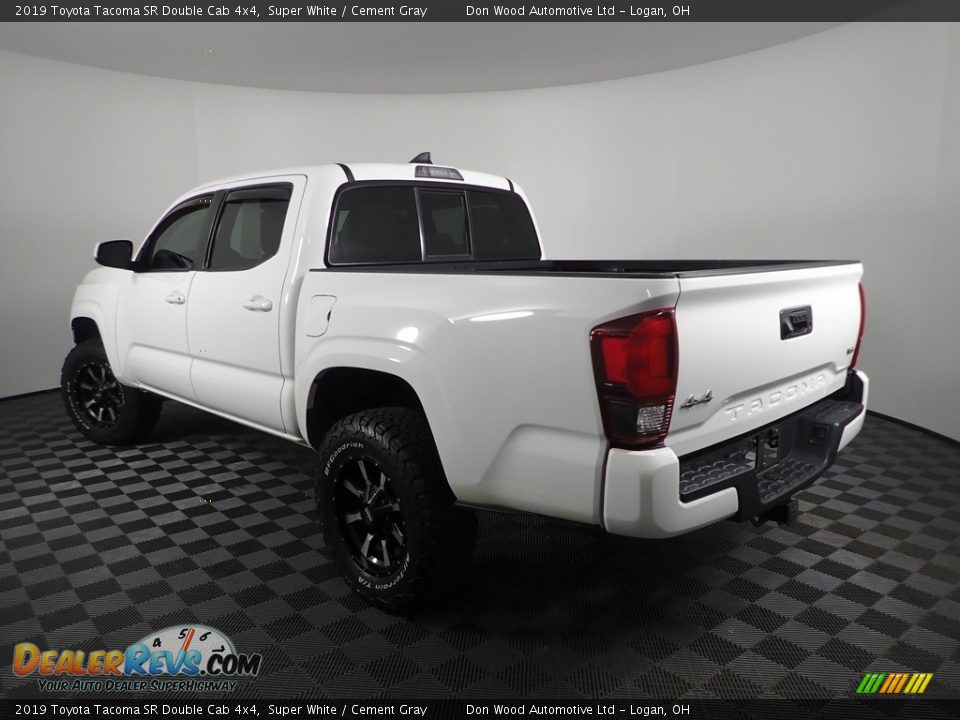 2019 Toyota Tacoma SR Double Cab 4x4 Super White / Cement Gray Photo #7