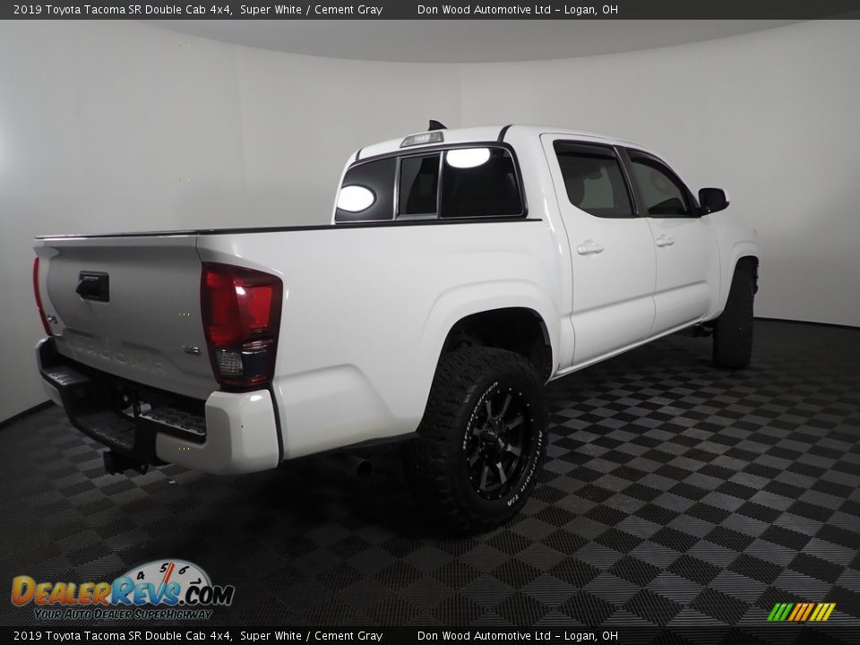 2019 Toyota Tacoma SR Double Cab 4x4 Super White / Cement Gray Photo #10