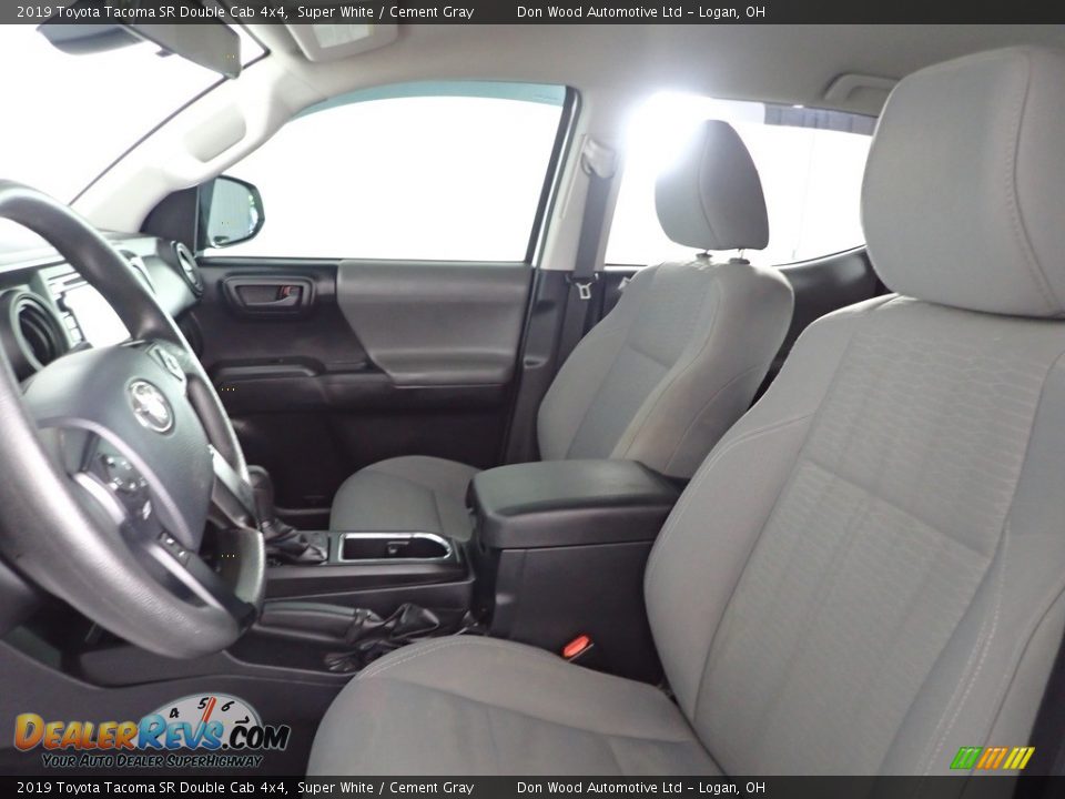 2019 Toyota Tacoma SR Double Cab 4x4 Super White / Cement Gray Photo #14