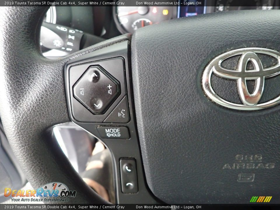 2019 Toyota Tacoma SR Double Cab 4x4 Super White / Cement Gray Photo #16
