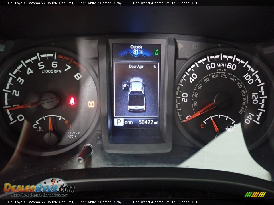 2019 Toyota Tacoma SR Double Cab 4x4 Super White / Cement Gray Photo #18