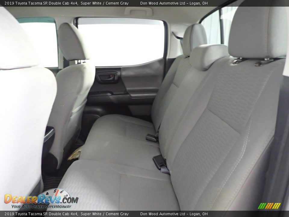 2019 Toyota Tacoma SR Double Cab 4x4 Super White / Cement Gray Photo #23