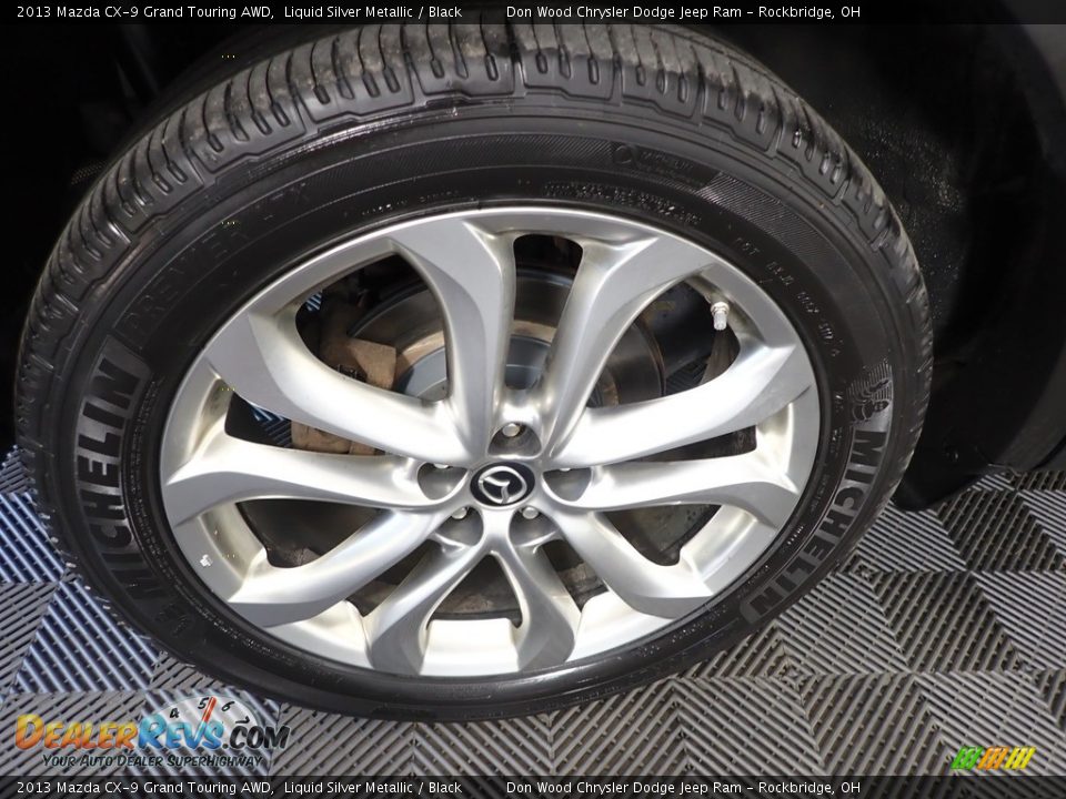 2013 Mazda CX-9 Grand Touring AWD Liquid Silver Metallic / Black Photo #35
