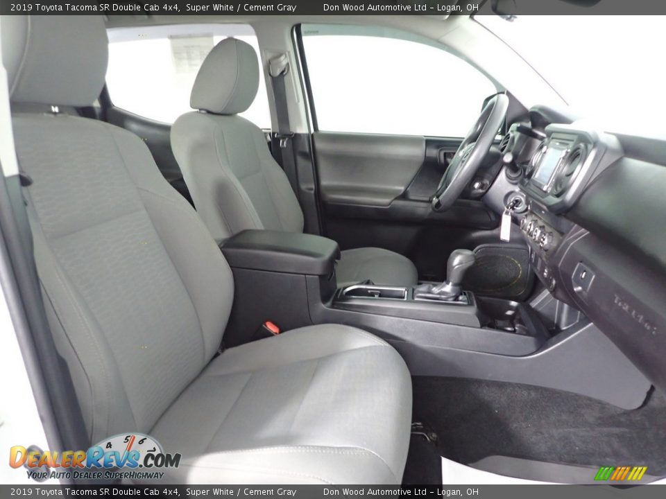 2019 Toyota Tacoma SR Double Cab 4x4 Super White / Cement Gray Photo #26
