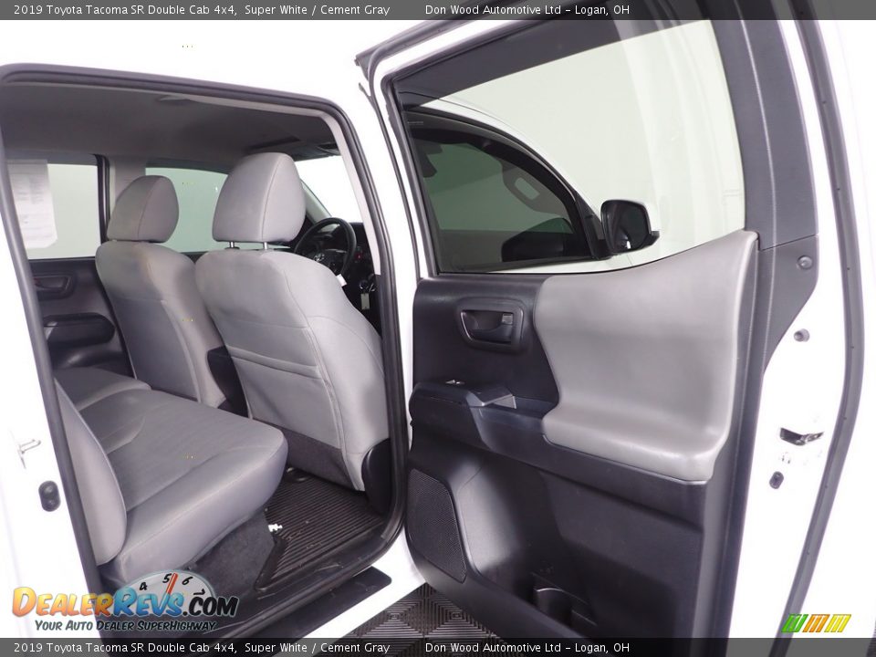 2019 Toyota Tacoma SR Double Cab 4x4 Super White / Cement Gray Photo #27