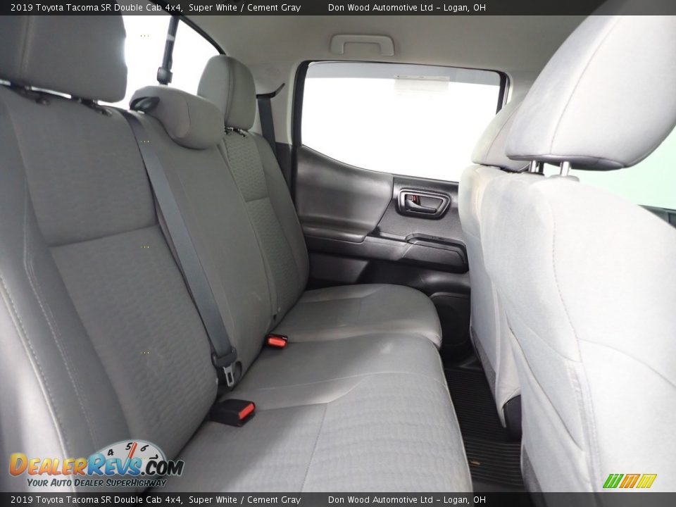 2019 Toyota Tacoma SR Double Cab 4x4 Super White / Cement Gray Photo #28
