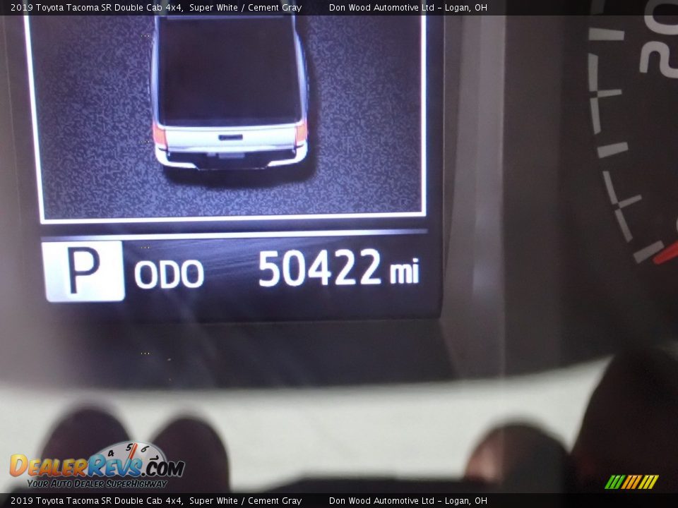 2019 Toyota Tacoma SR Double Cab 4x4 Super White / Cement Gray Photo #30