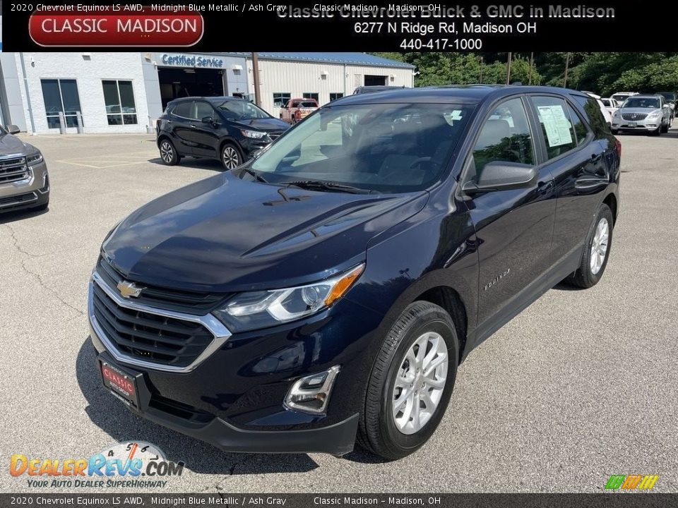 2020 Chevrolet Equinox LS AWD Midnight Blue Metallic / Ash Gray Photo #1
