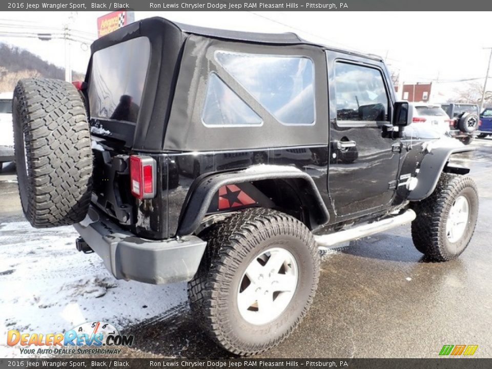 2016 Jeep Wrangler Sport Black / Black Photo #6