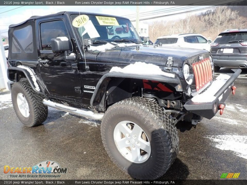 2016 Jeep Wrangler Sport Black / Black Photo #8