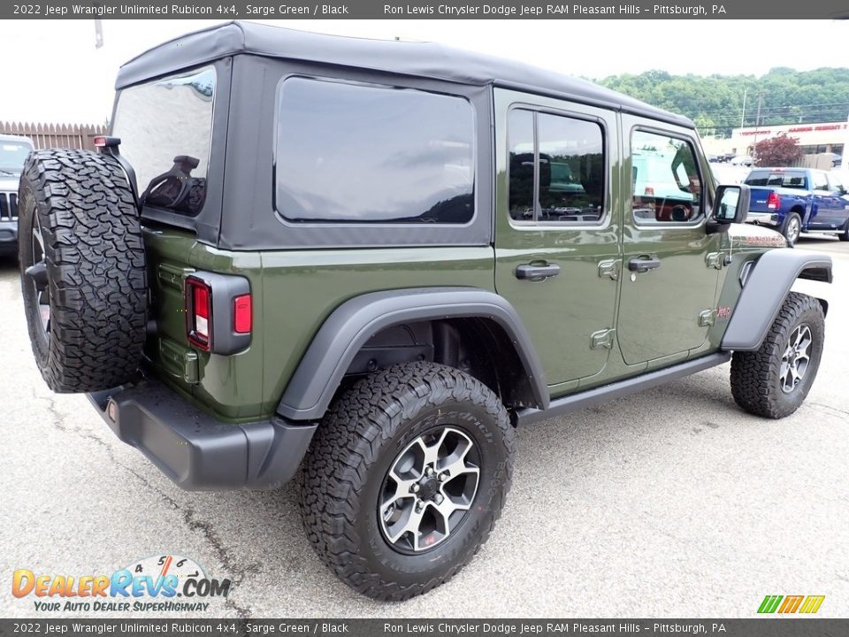 2022 Jeep Wrangler Unlimited Rubicon 4x4 Sarge Green / Black Photo #6