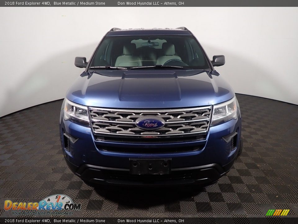 2018 Ford Explorer 4WD Blue Metallic / Medium Stone Photo #5