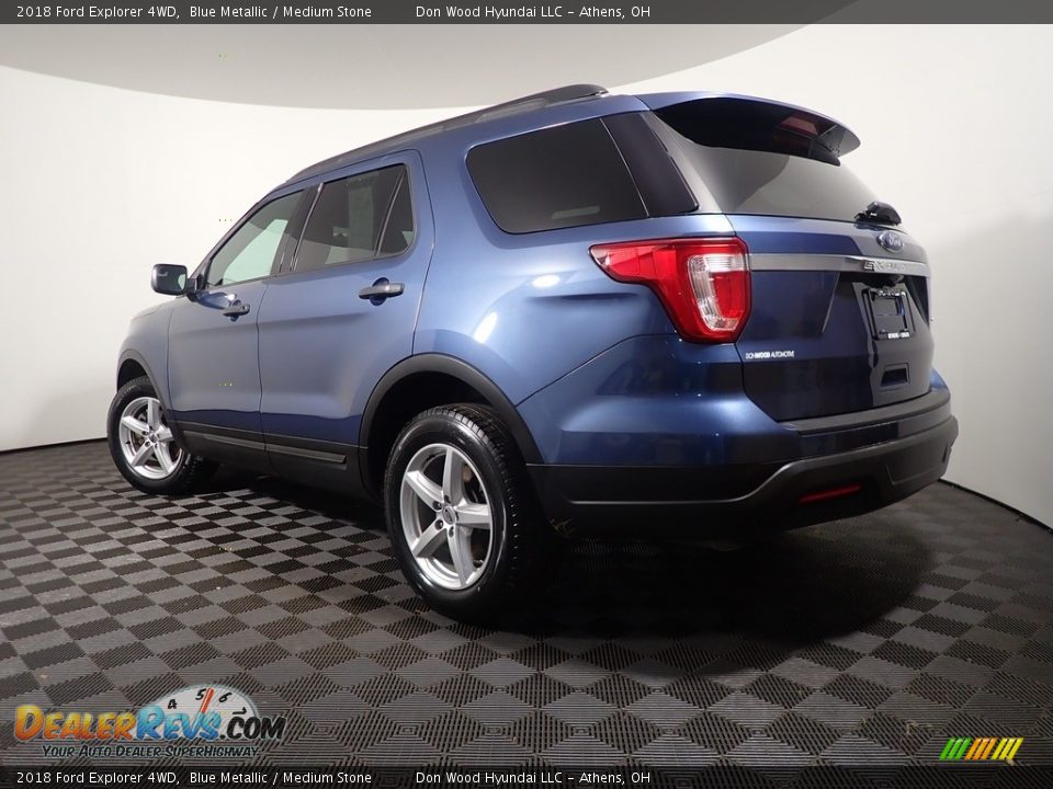 2018 Ford Explorer 4WD Blue Metallic / Medium Stone Photo #11