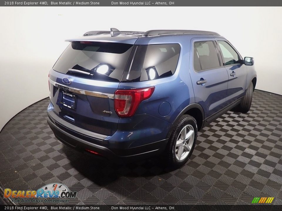 2018 Ford Explorer 4WD Blue Metallic / Medium Stone Photo #17