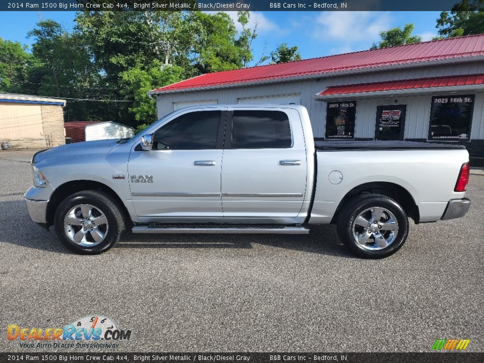 2014 Ram 1500 Big Horn Crew Cab 4x4 Bright Silver Metallic / Black/Diesel Gray Photo #1