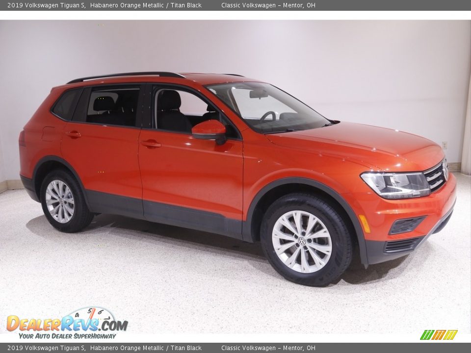 2019 Volkswagen Tiguan S Habanero Orange Metallic / Titan Black Photo #1