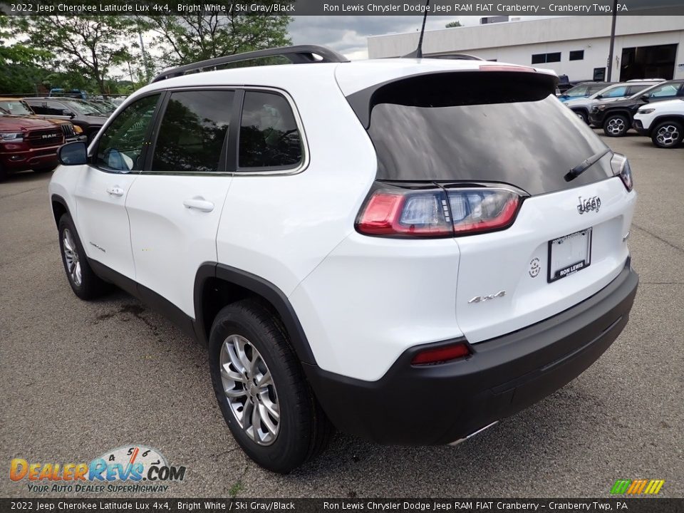 2022 Jeep Cherokee Latitude Lux 4x4 Bright White / Ski Gray/Black Photo #3