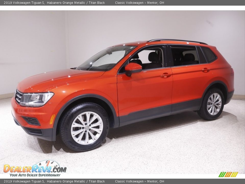 2019 Volkswagen Tiguan S Habanero Orange Metallic / Titan Black Photo #3