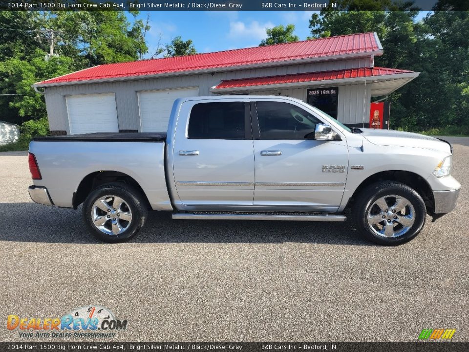 2014 Ram 1500 Big Horn Crew Cab 4x4 Bright Silver Metallic / Black/Diesel Gray Photo #4