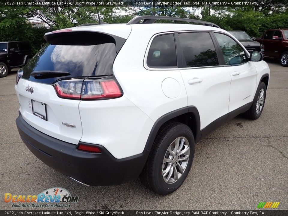 2022 Jeep Cherokee Latitude Lux 4x4 Bright White / Ski Gray/Black Photo #5