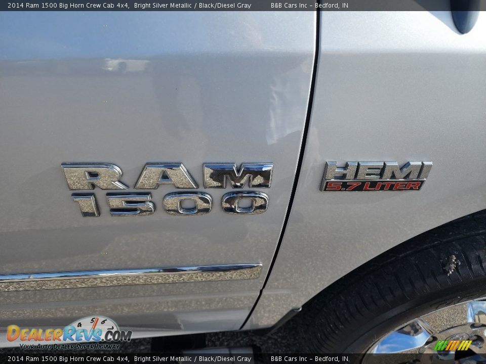 2014 Ram 1500 Big Horn Crew Cab 4x4 Bright Silver Metallic / Black/Diesel Gray Photo #7