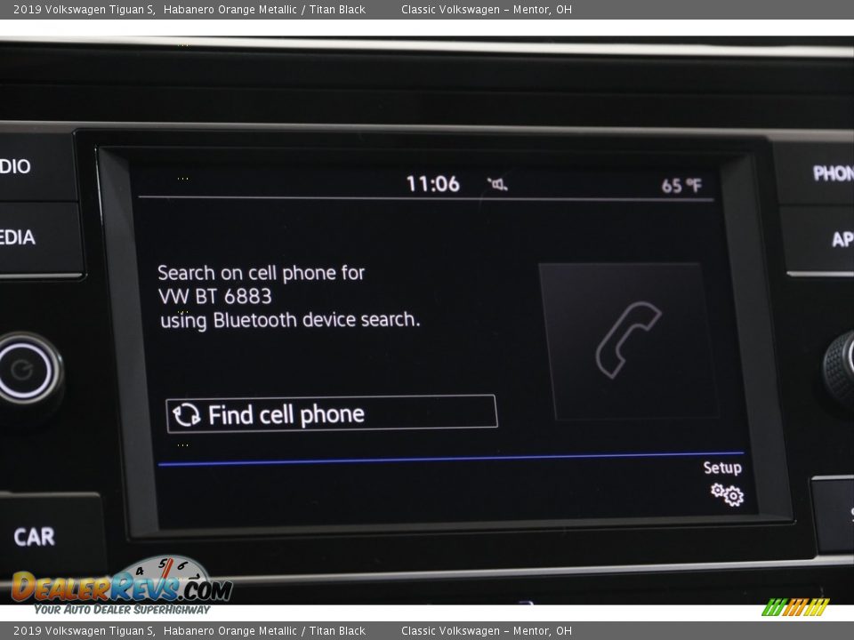 2019 Volkswagen Tiguan S Habanero Orange Metallic / Titan Black Photo #10