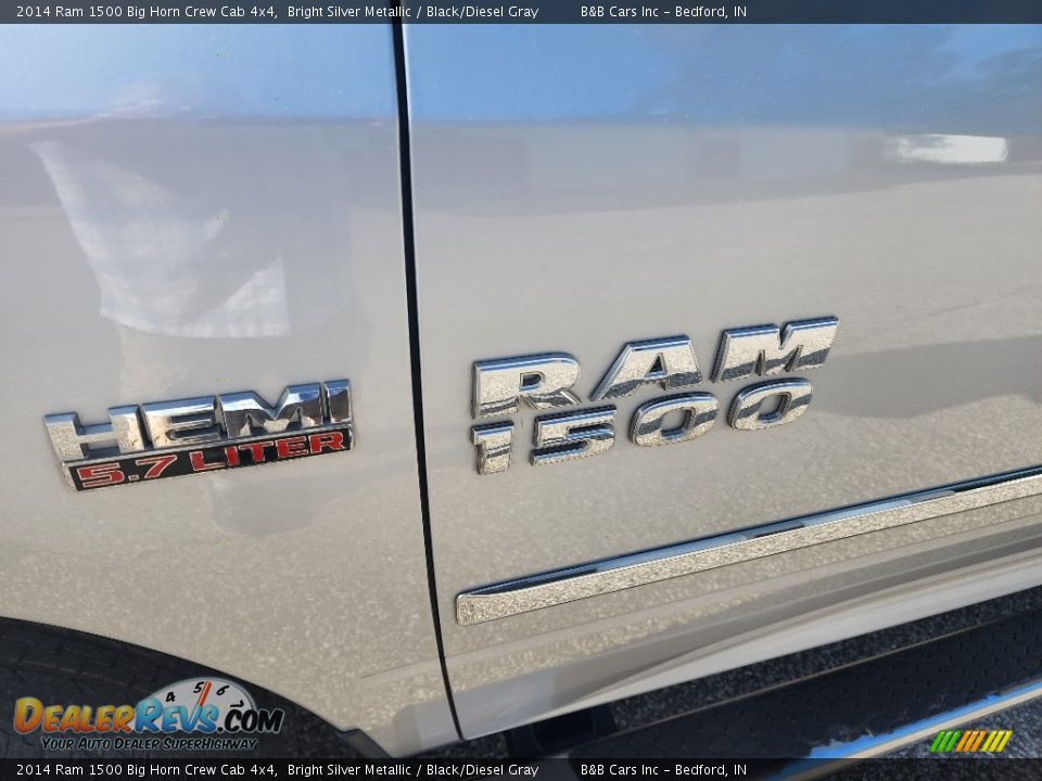 2014 Ram 1500 Big Horn Crew Cab 4x4 Bright Silver Metallic / Black/Diesel Gray Photo #10