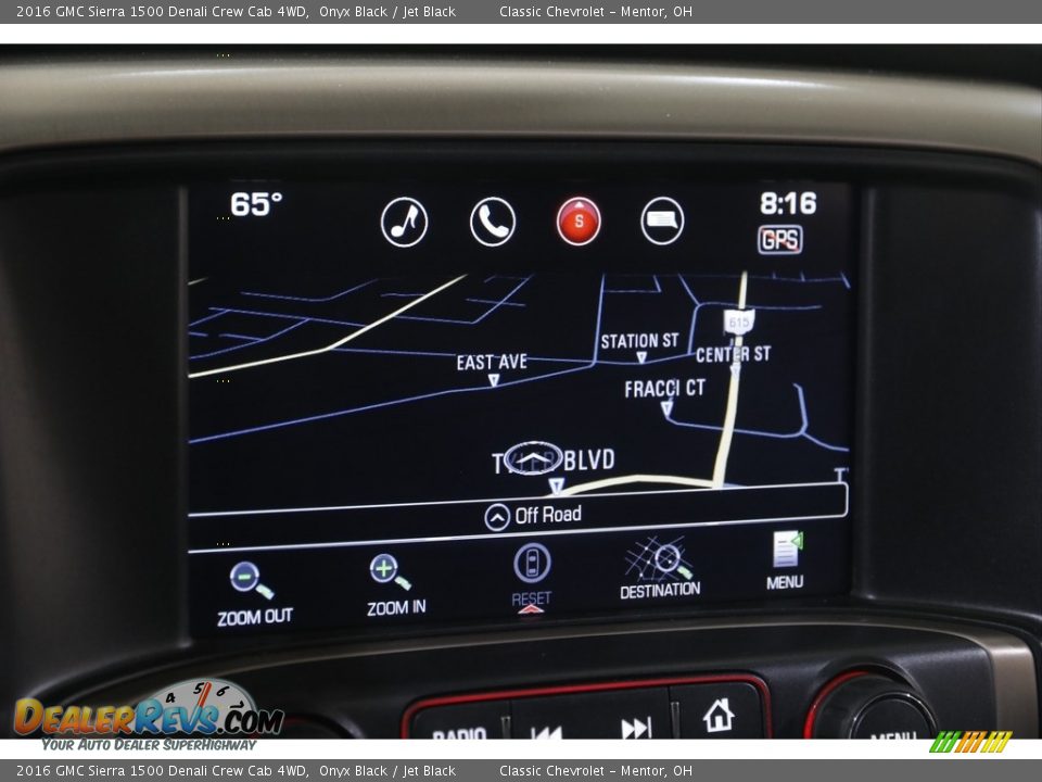 2016 GMC Sierra 1500 Denali Crew Cab 4WD Onyx Black / Jet Black Photo #13