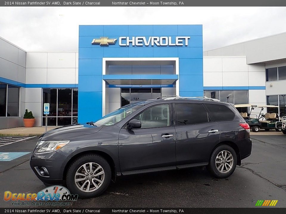 2014 Nissan Pathfinder SV AWD Dark Slate / Charcoal Photo #1