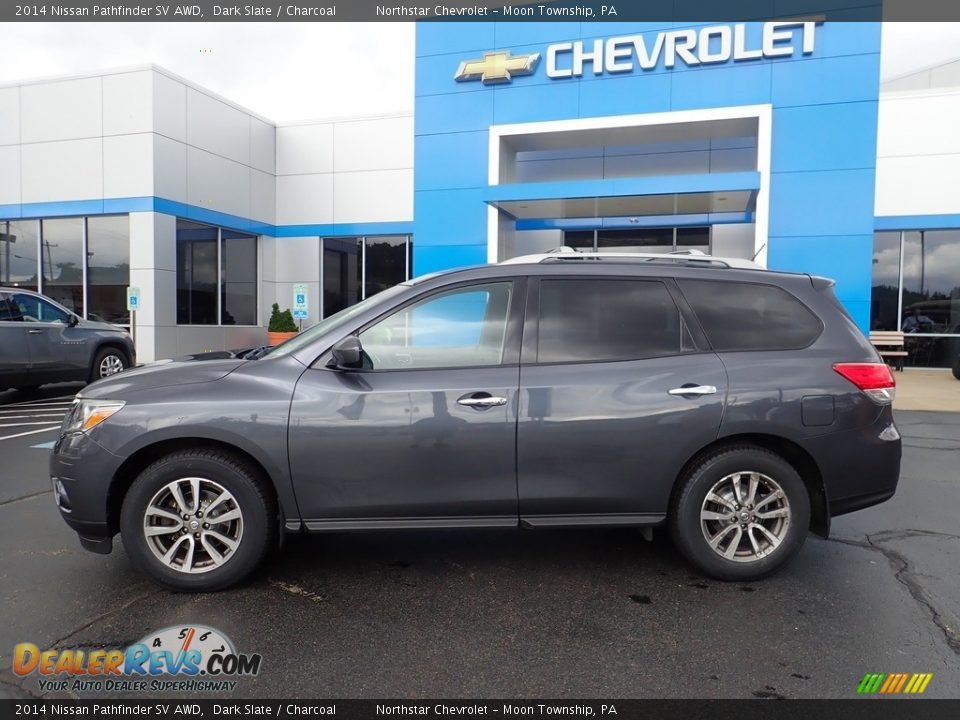 2014 Nissan Pathfinder SV AWD Dark Slate / Charcoal Photo #3