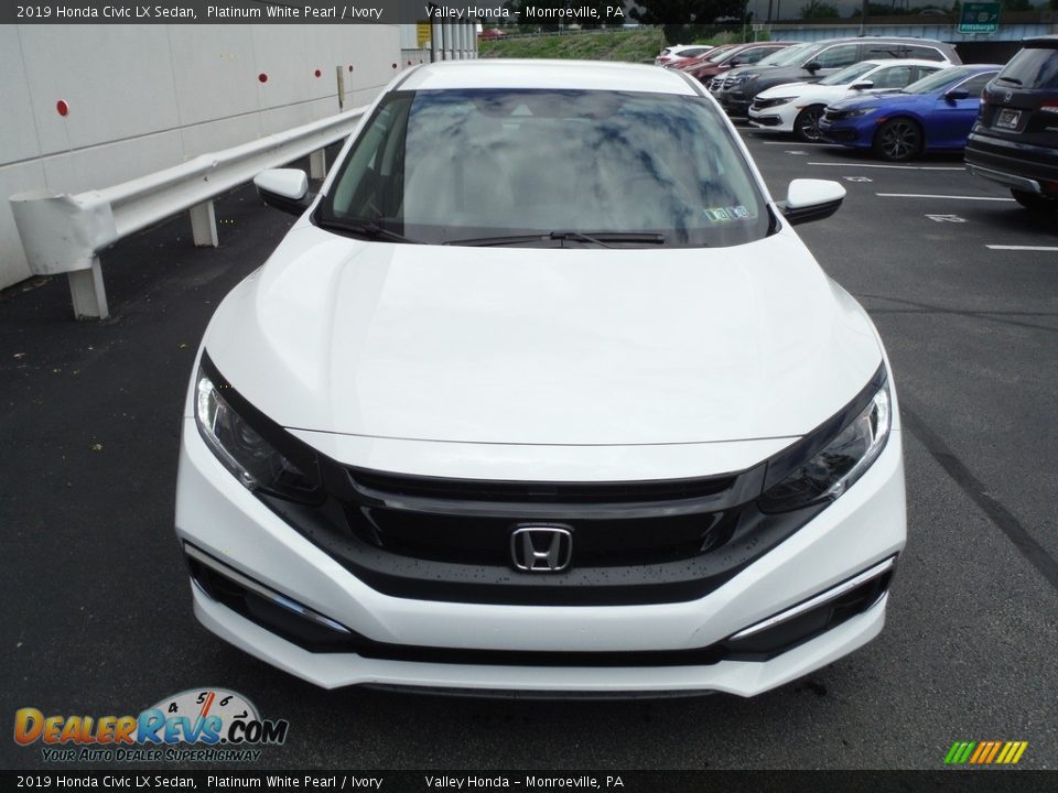 2019 Honda Civic LX Sedan Platinum White Pearl / Ivory Photo #4