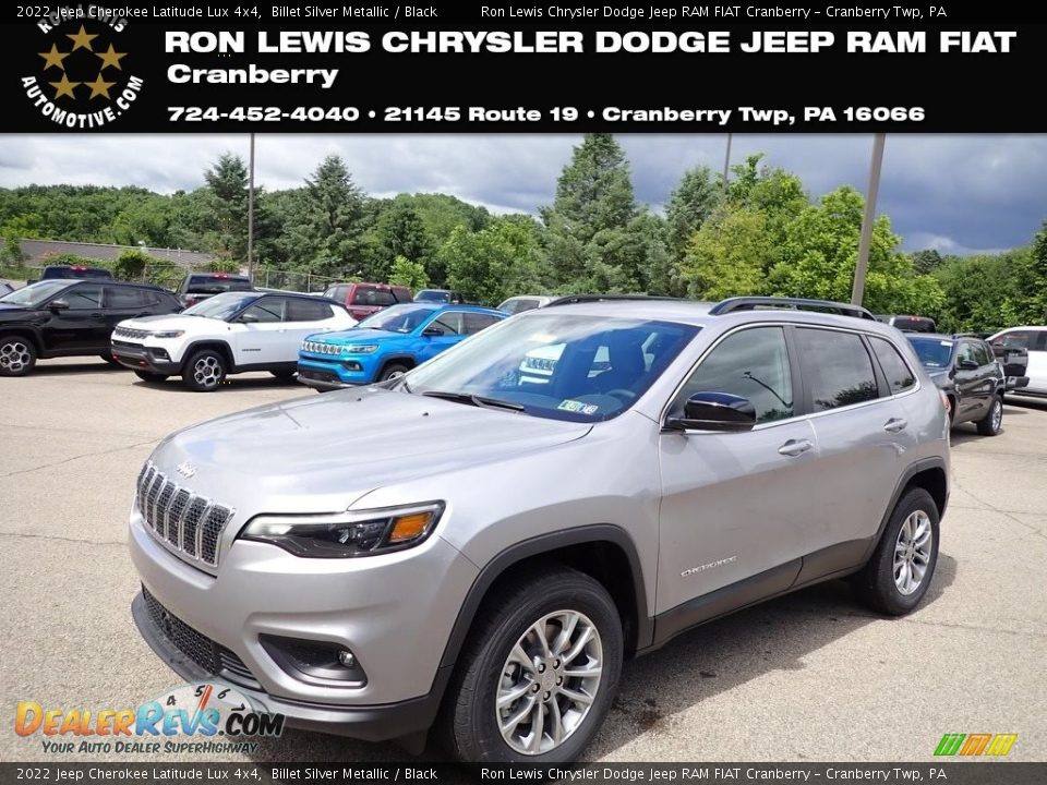 2022 Jeep Cherokee Latitude Lux 4x4 Billet Silver Metallic / Black Photo #1