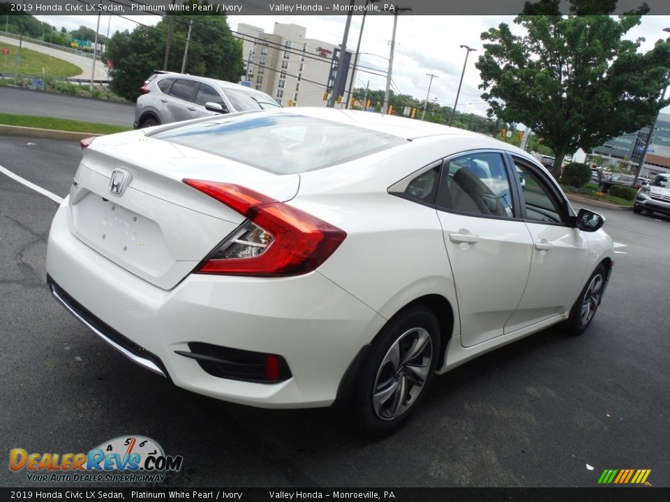 2019 Honda Civic LX Sedan Platinum White Pearl / Ivory Photo #8