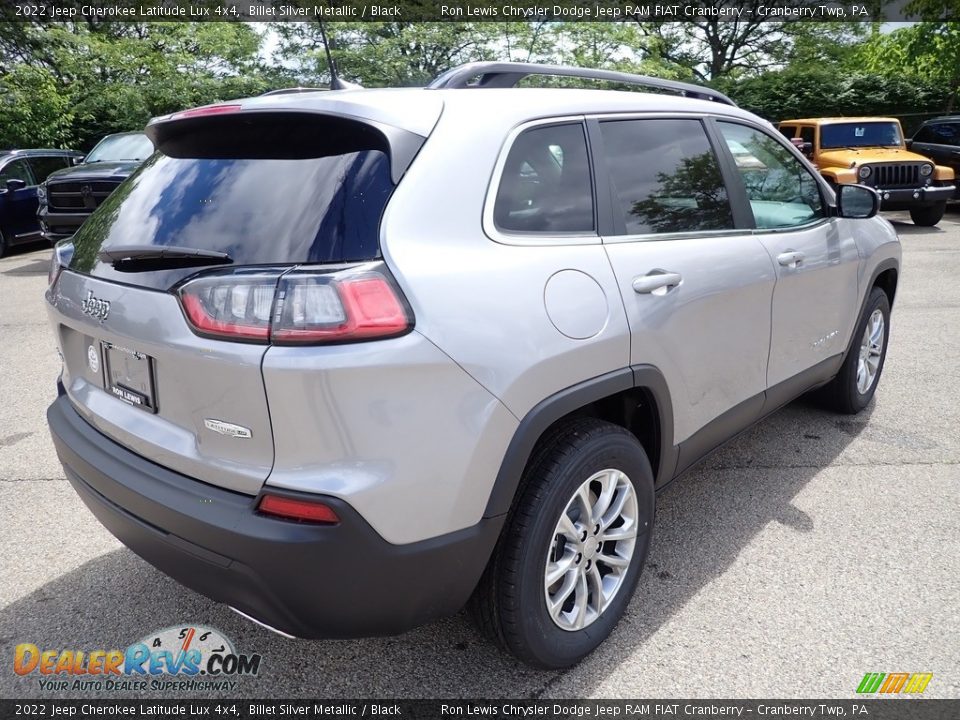 2022 Jeep Cherokee Latitude Lux 4x4 Billet Silver Metallic / Black Photo #5