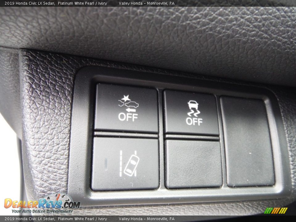 2019 Honda Civic LX Sedan Platinum White Pearl / Ivory Photo #11
