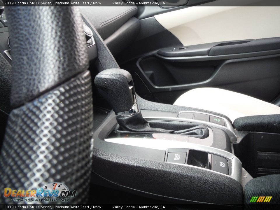 2019 Honda Civic LX Sedan Platinum White Pearl / Ivory Photo #14
