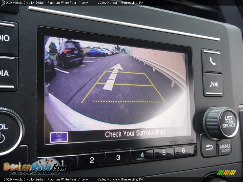 2019 Honda Civic LX Sedan Platinum White Pearl / Ivory Photo #16